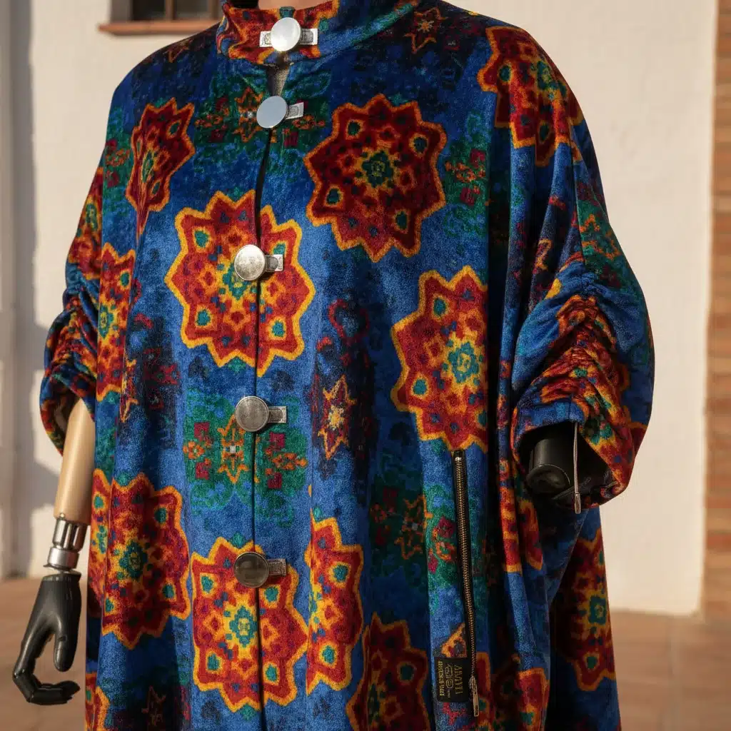 Detalle de una prenda de moda inclusiva con cierres adaptativos y telas elásticas de alta calidad